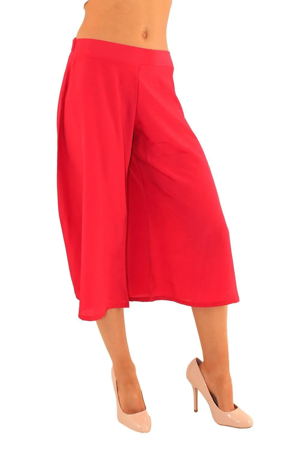 Culottes Elastic Waist Trousers