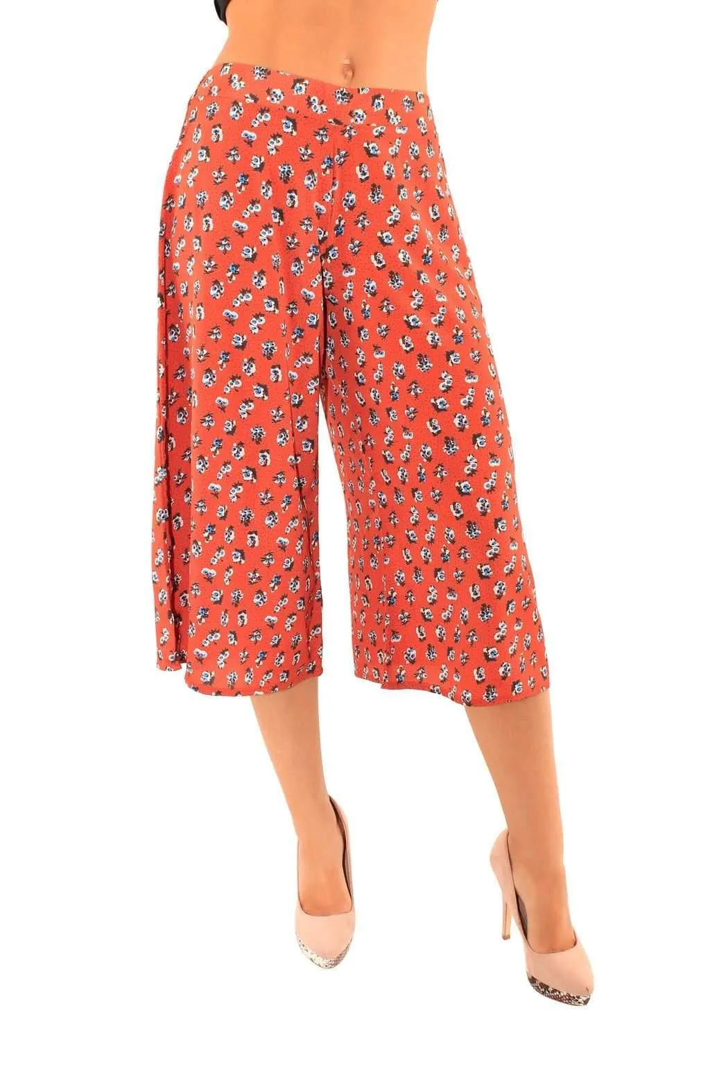 Culottes Elastic Waist Trousers