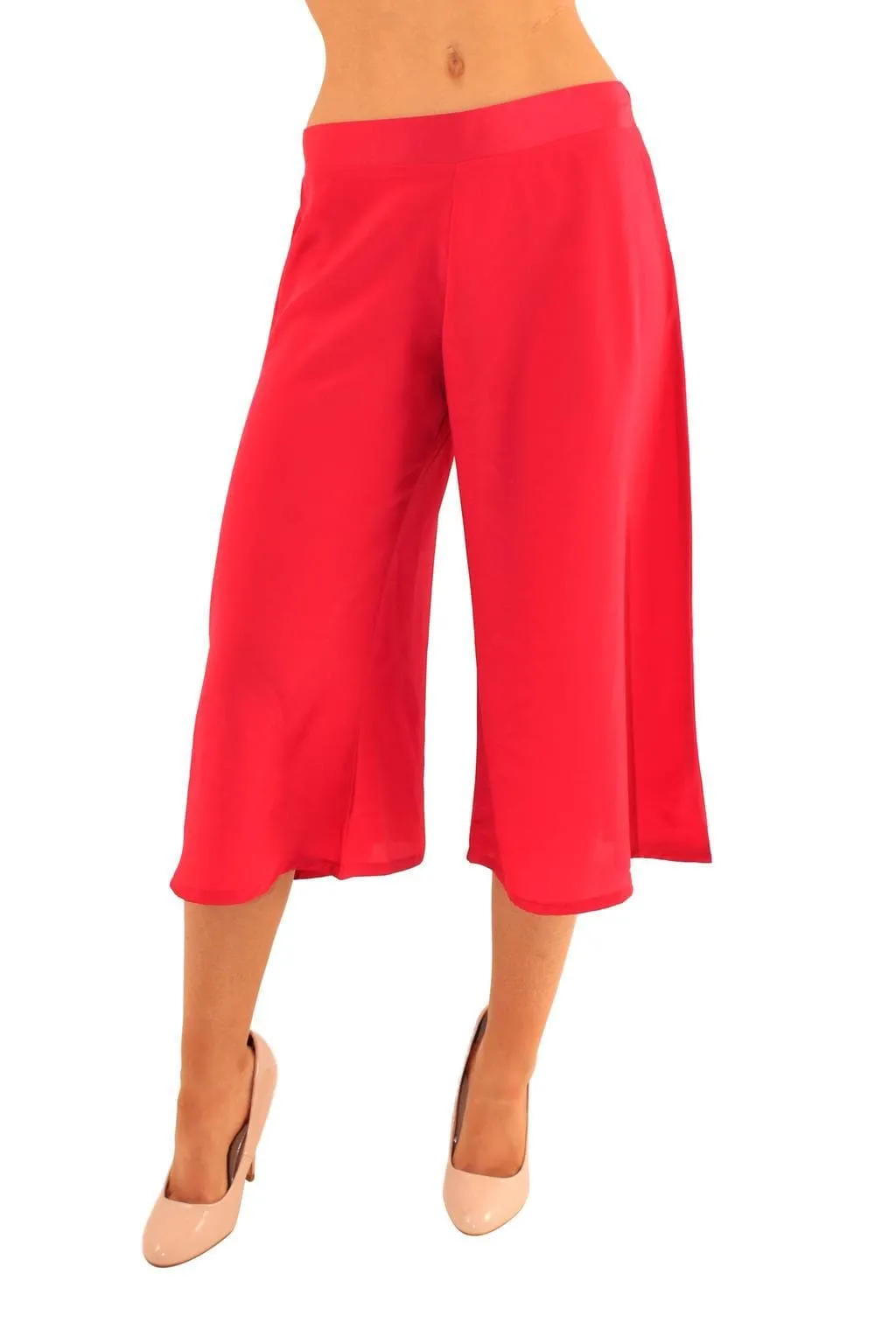 Culottes Elastic Waist Trousers