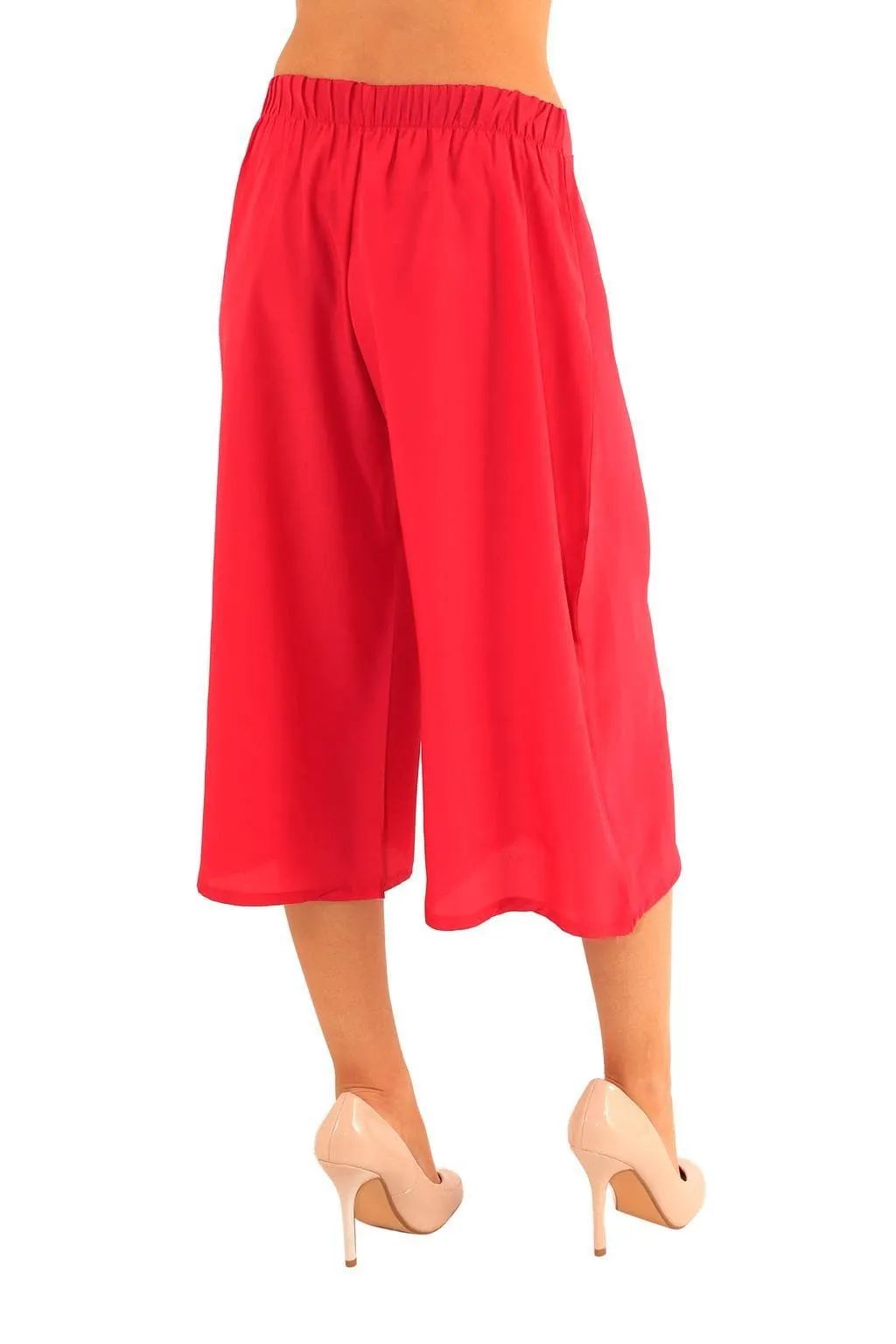 Culottes Elastic Waist Trousers