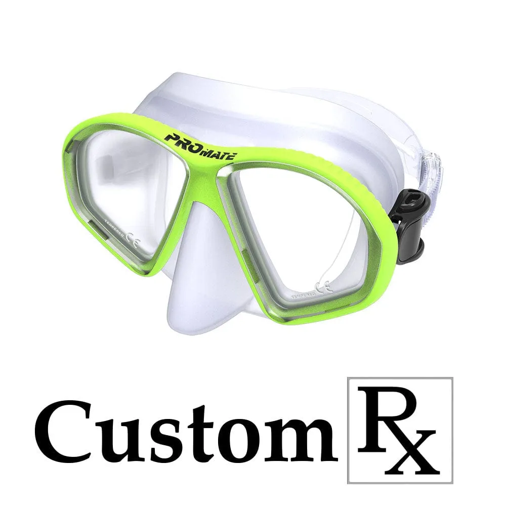 Custom Made Prescription Promate Spectrum Adult Scuba Dive Snorkeling Mask - MK299 Custom