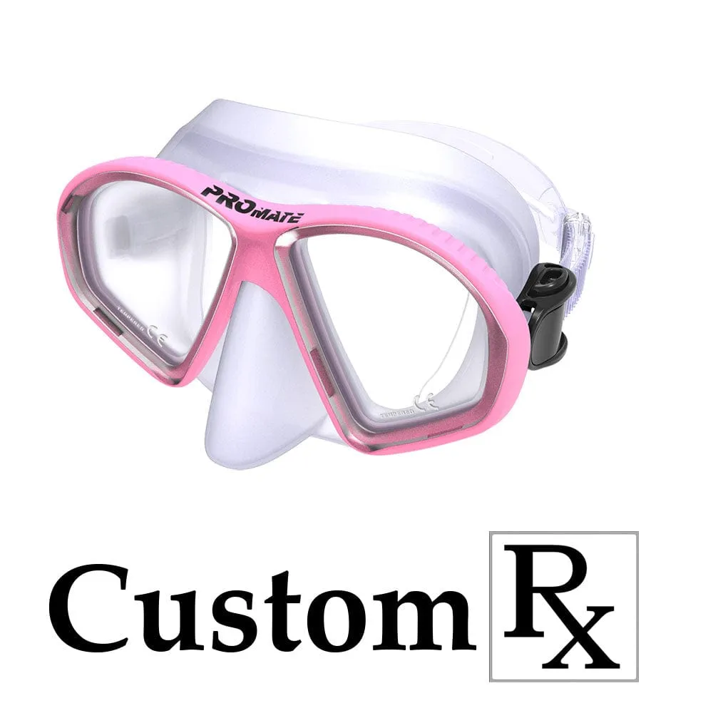 Custom Made Prescription Promate Spectrum Adult Scuba Dive Snorkeling Mask - MK299 Custom