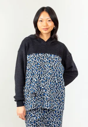 Daria Hoodie Blue Leopard