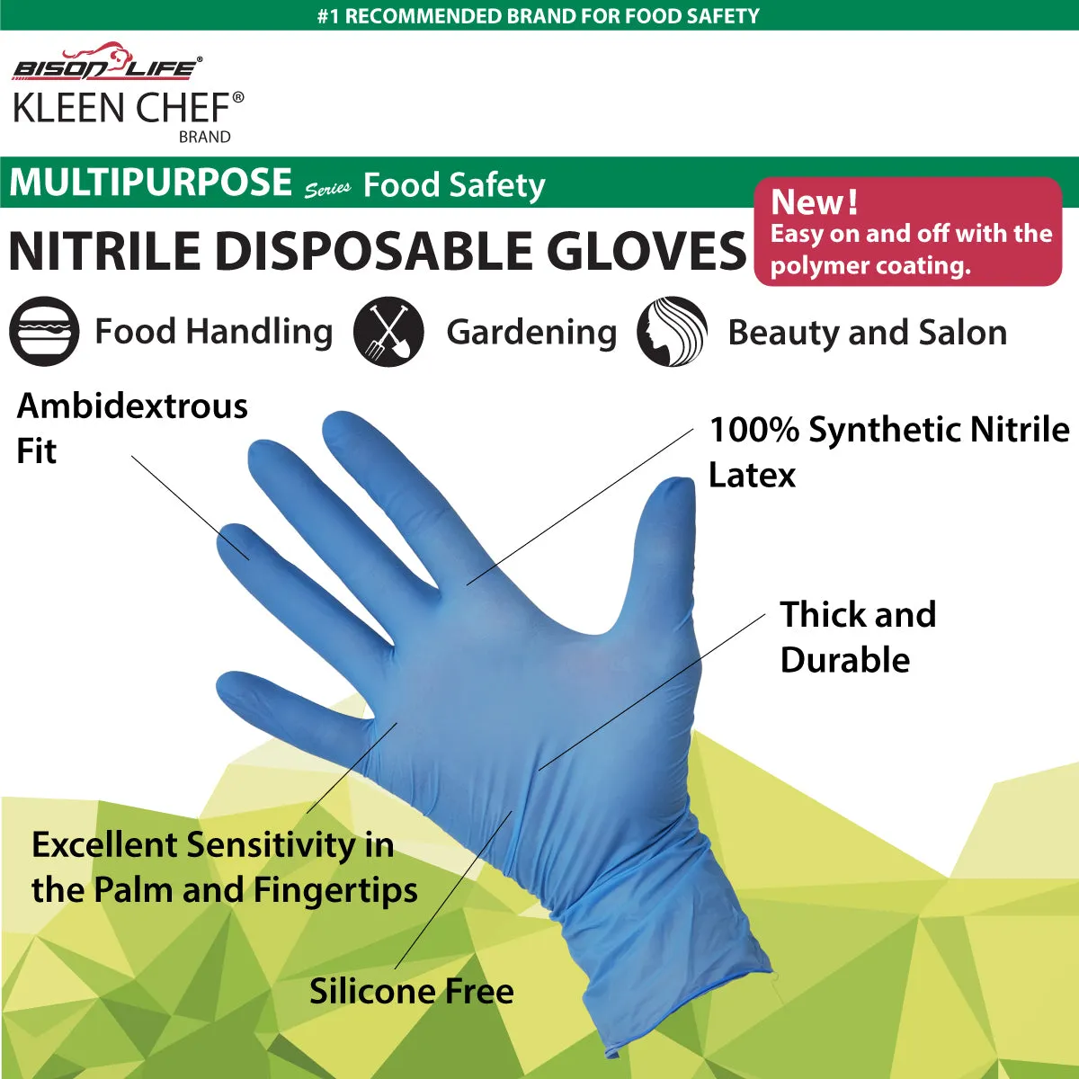 Disposable Nitrile Cleaning Gloves Powder Free, (Pallet-84 Cases)