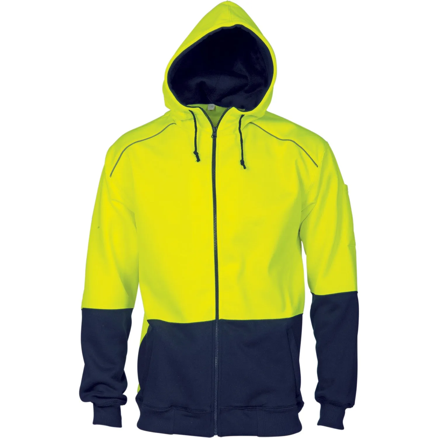 DNC Hi Vis Contrast Piping Fleecy Hoodie (3728)