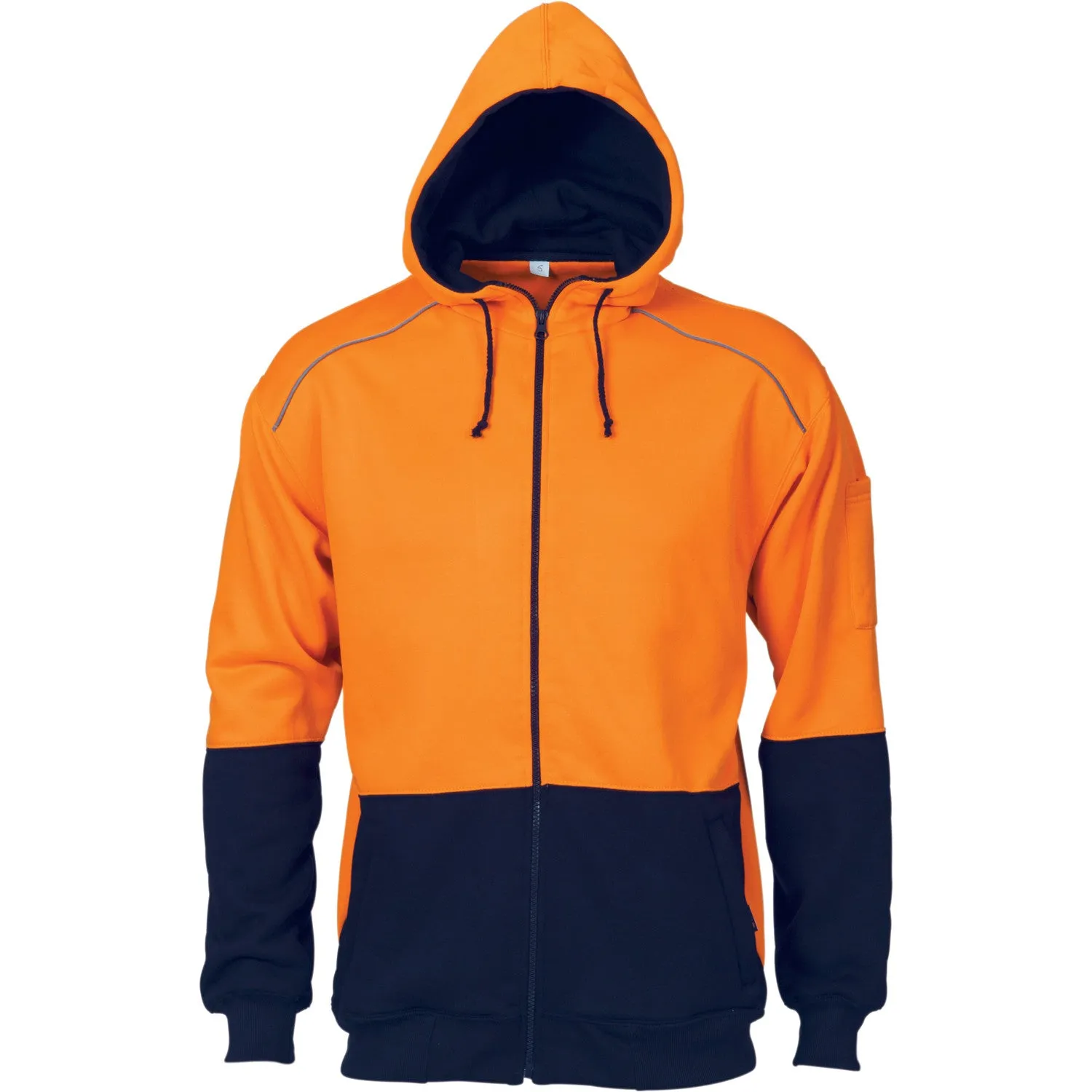 DNC Hi Vis Contrast Piping Fleecy Hoodie (3728)