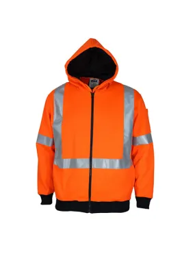 DNC Hi Vis Full Zip “X” Back Fleecy Hoodie (3935)