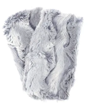 Fingerless Gloves Short - Cuddly Fur In Ivory With Winter River