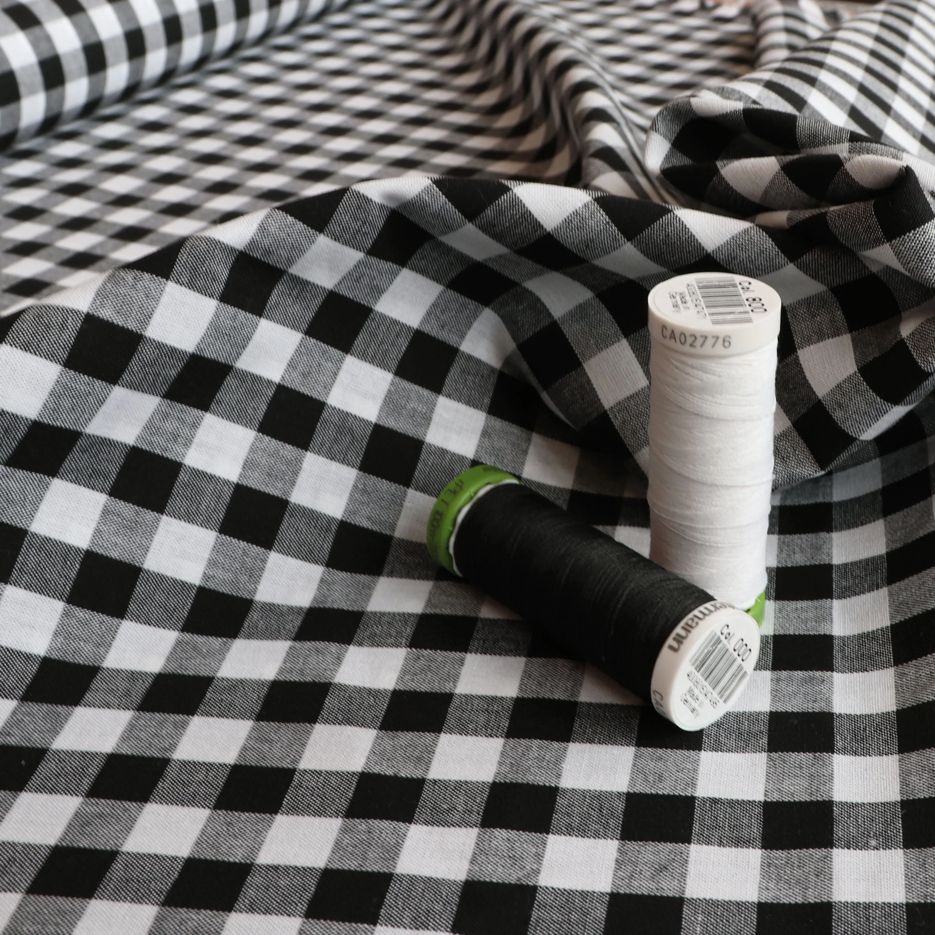 Gingham Yarn Dyed Cotton - Black