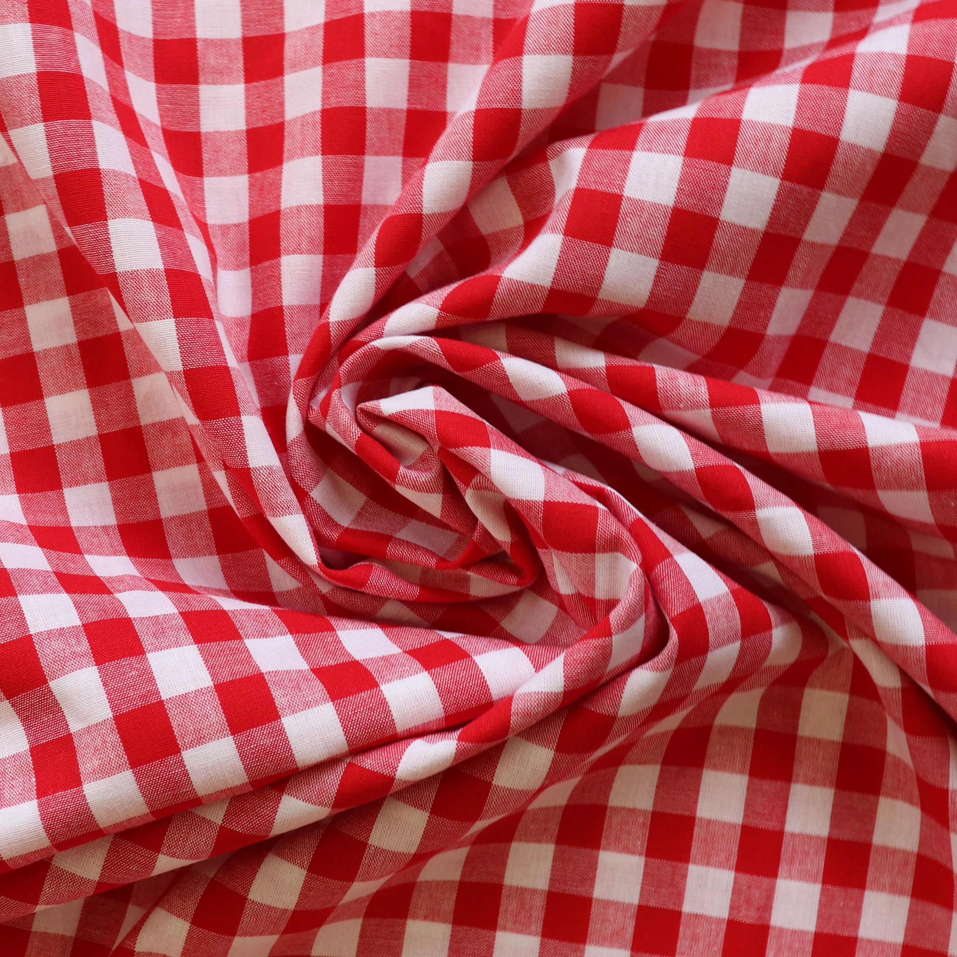 Gingham Yarn Dyed Cotton - Red