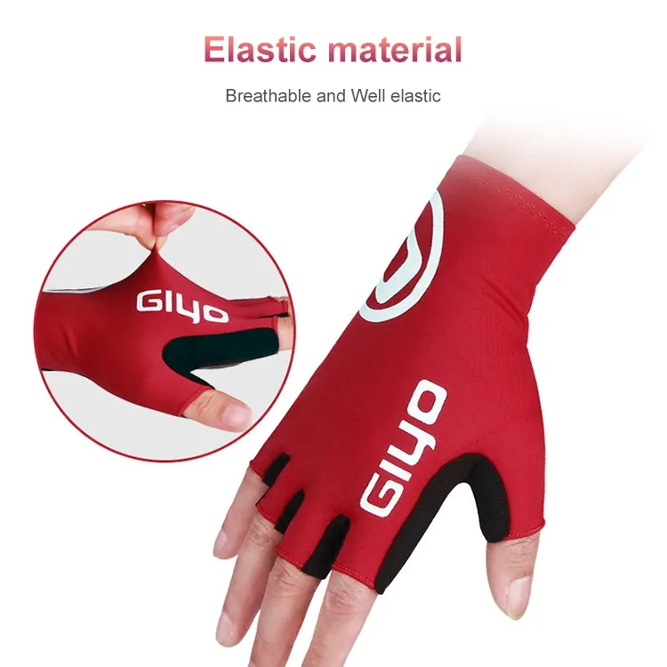 GIYO Outdoor Half-Finger Gloves Mountain Road Bike Cycling Gloves, Size: S(Black)