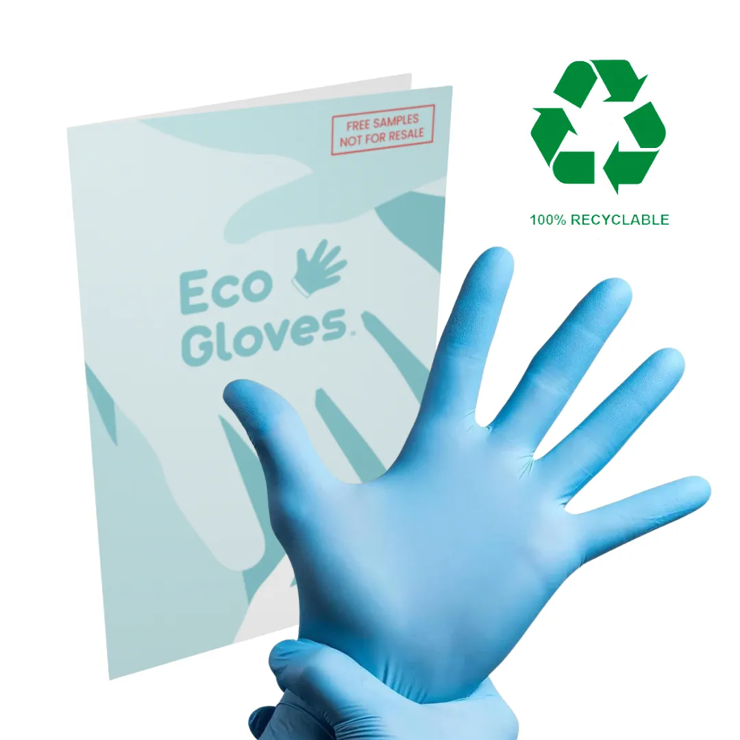 GP Craft Blue Nitrile Disposable Gloves (3.5 mil) - 100% Recyclable - SAMPLE FOLDER