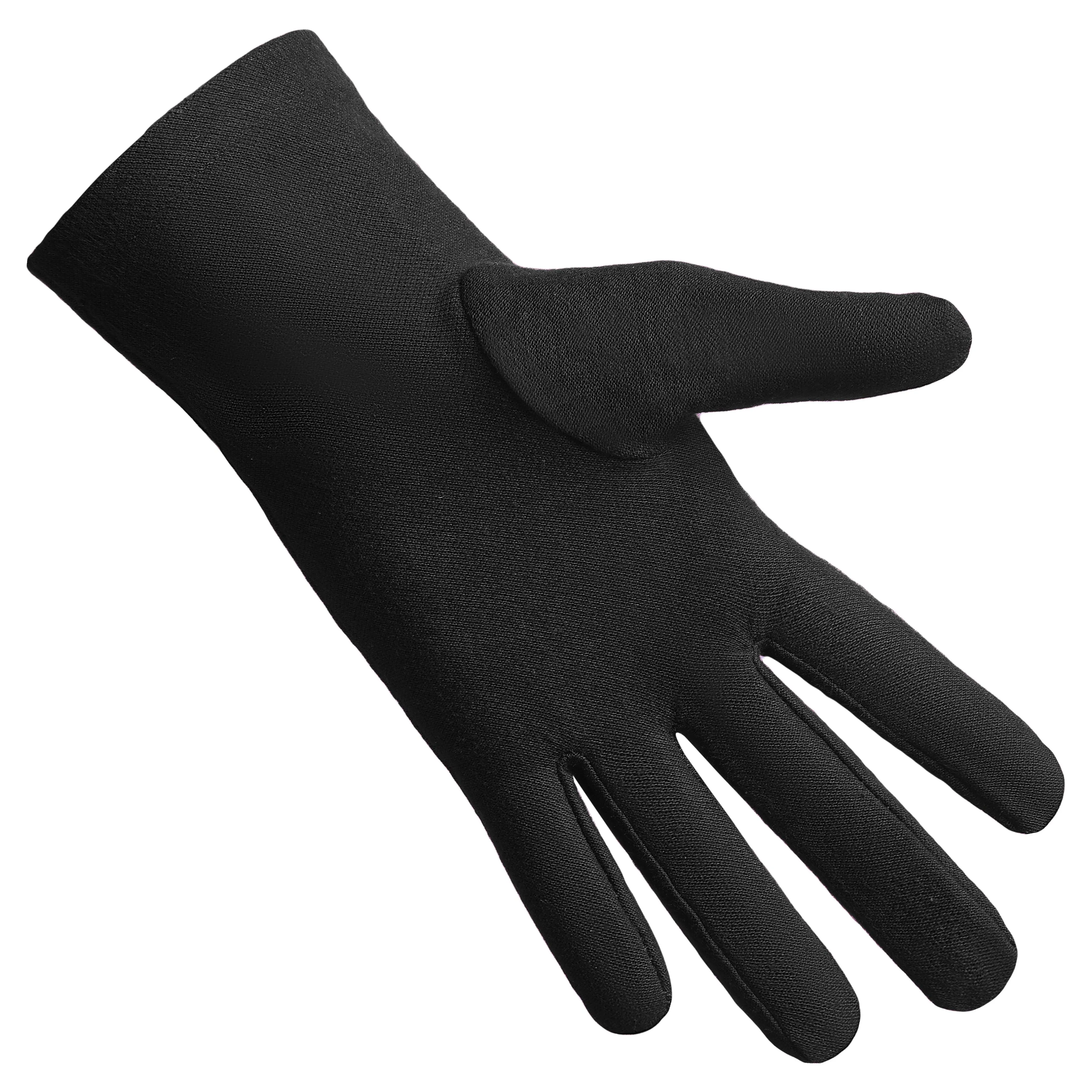 Grand Master Blue Lodge Gloves - Pure Black Cotton With White Patch