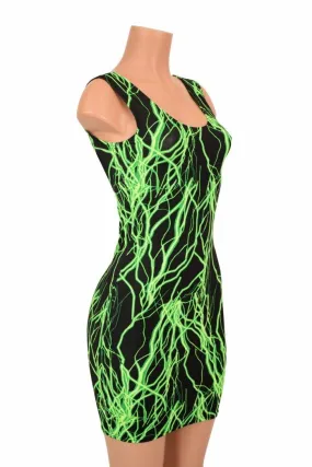 Green Lightning Tank Dress