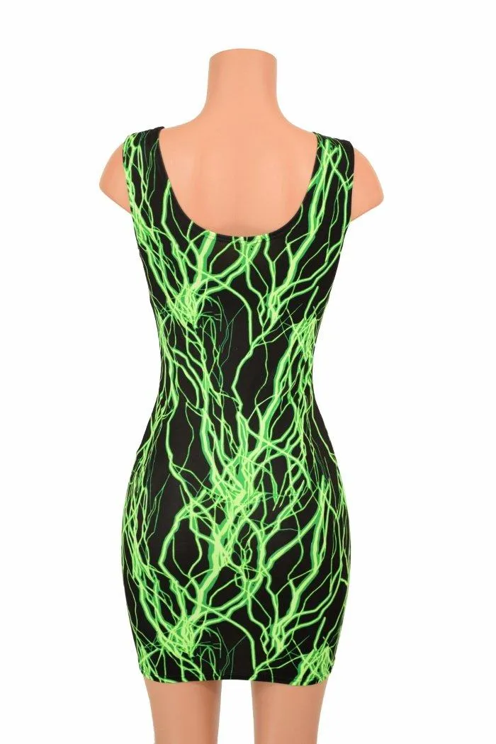 Green Lightning Tank Dress