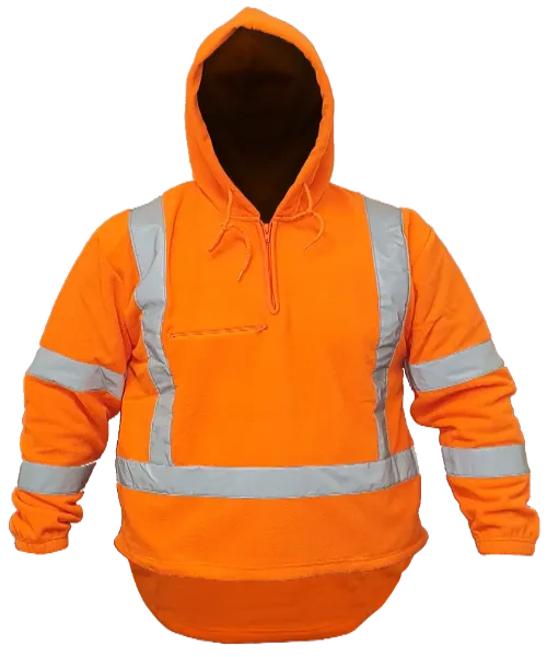 Hi Vis TTMC X-Back Polar Fleece Hoodie