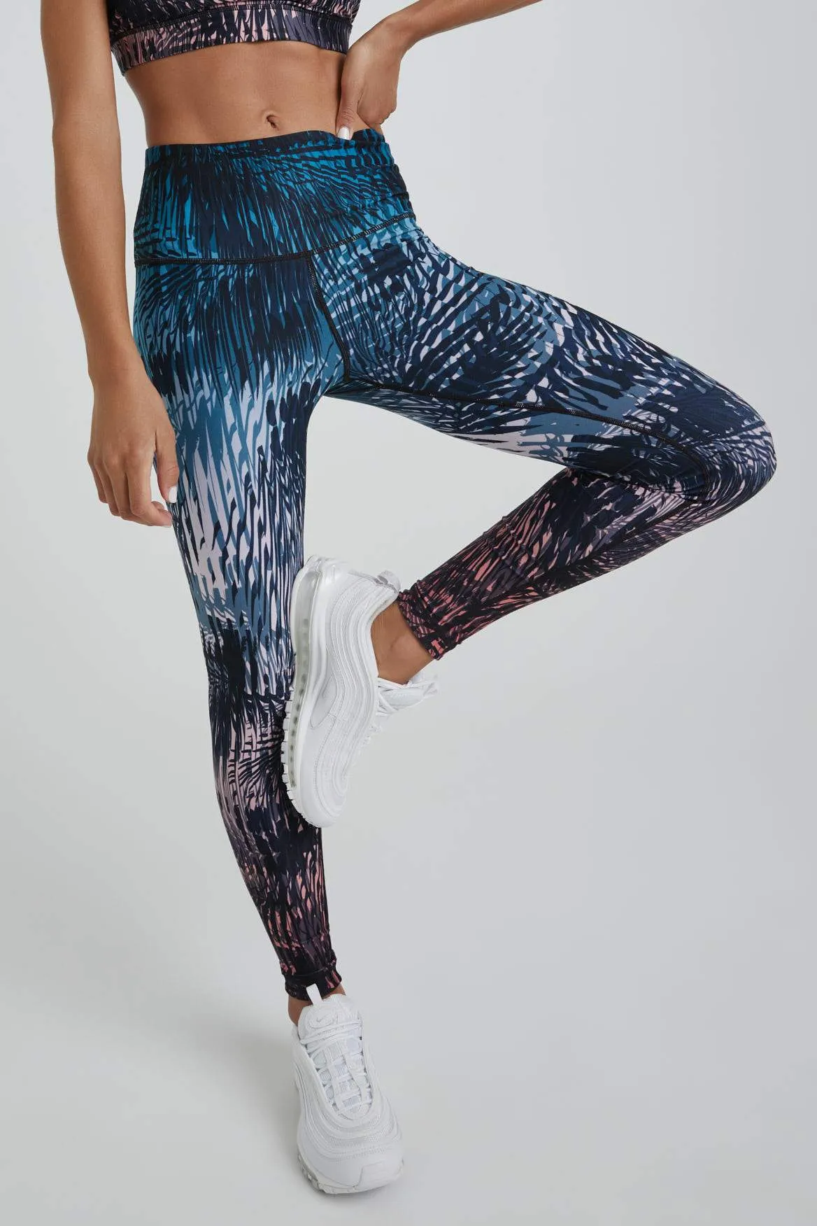 High Waist Leggings Tahiti Vibe Navy