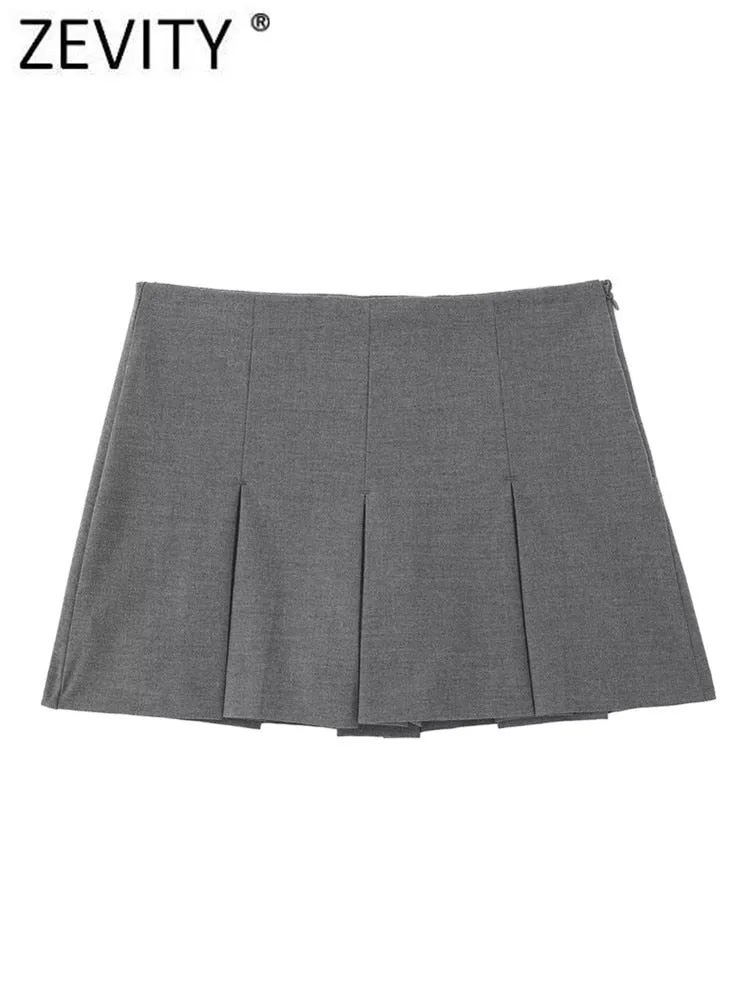 High Waist Wide Pleats Shorts Skirts