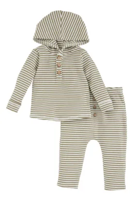 Hooded Striped 2pc Set