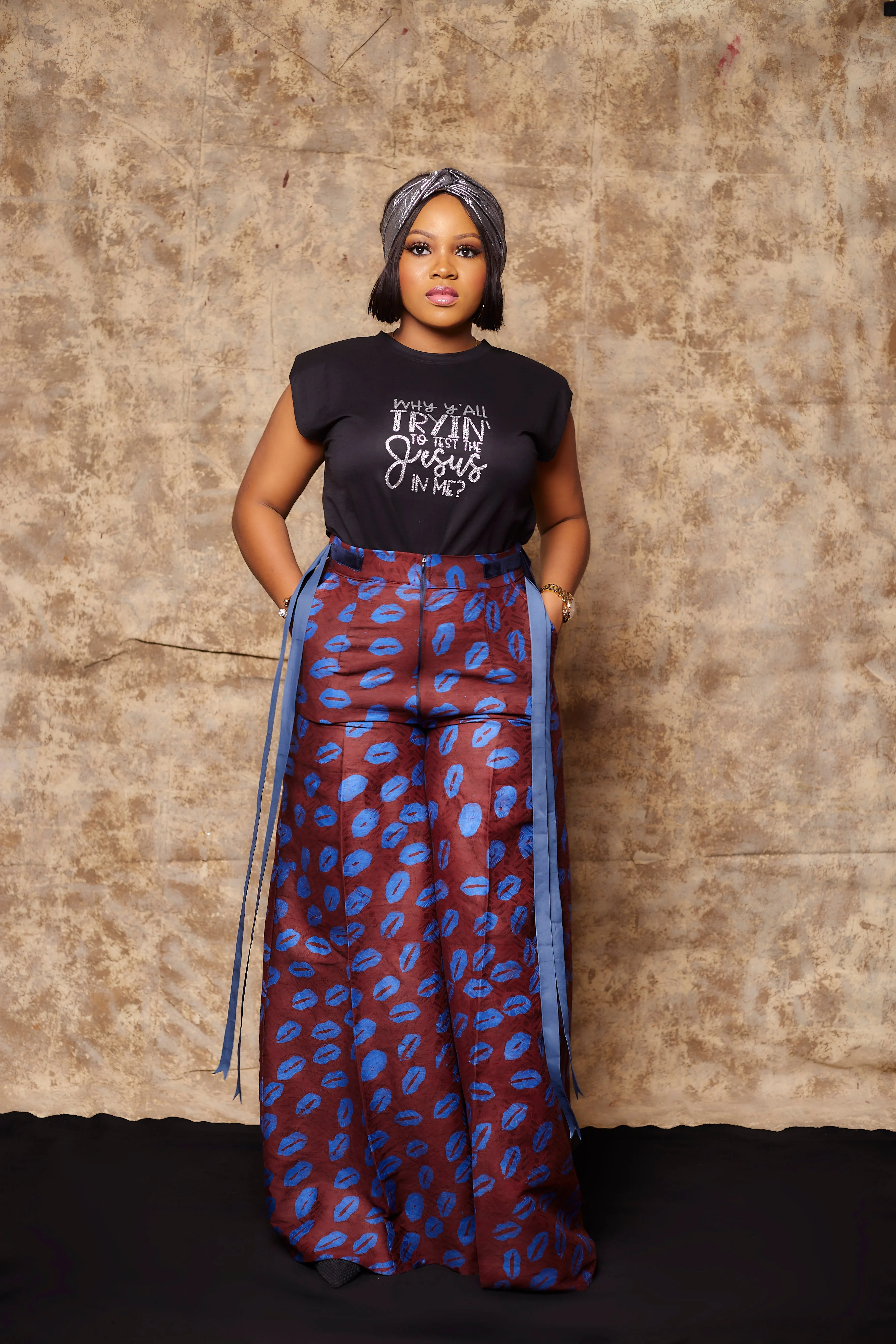 Ifeoma Adire culottes pant