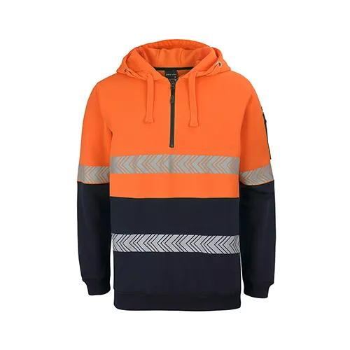 JBs Wear | Hi Vis 1/2 Zip  Seg Tape Hoodie | 6HZSH