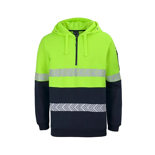 JBs Wear | Hi Vis 1/2 Zip  Seg Tape Hoodie | 6HZSH