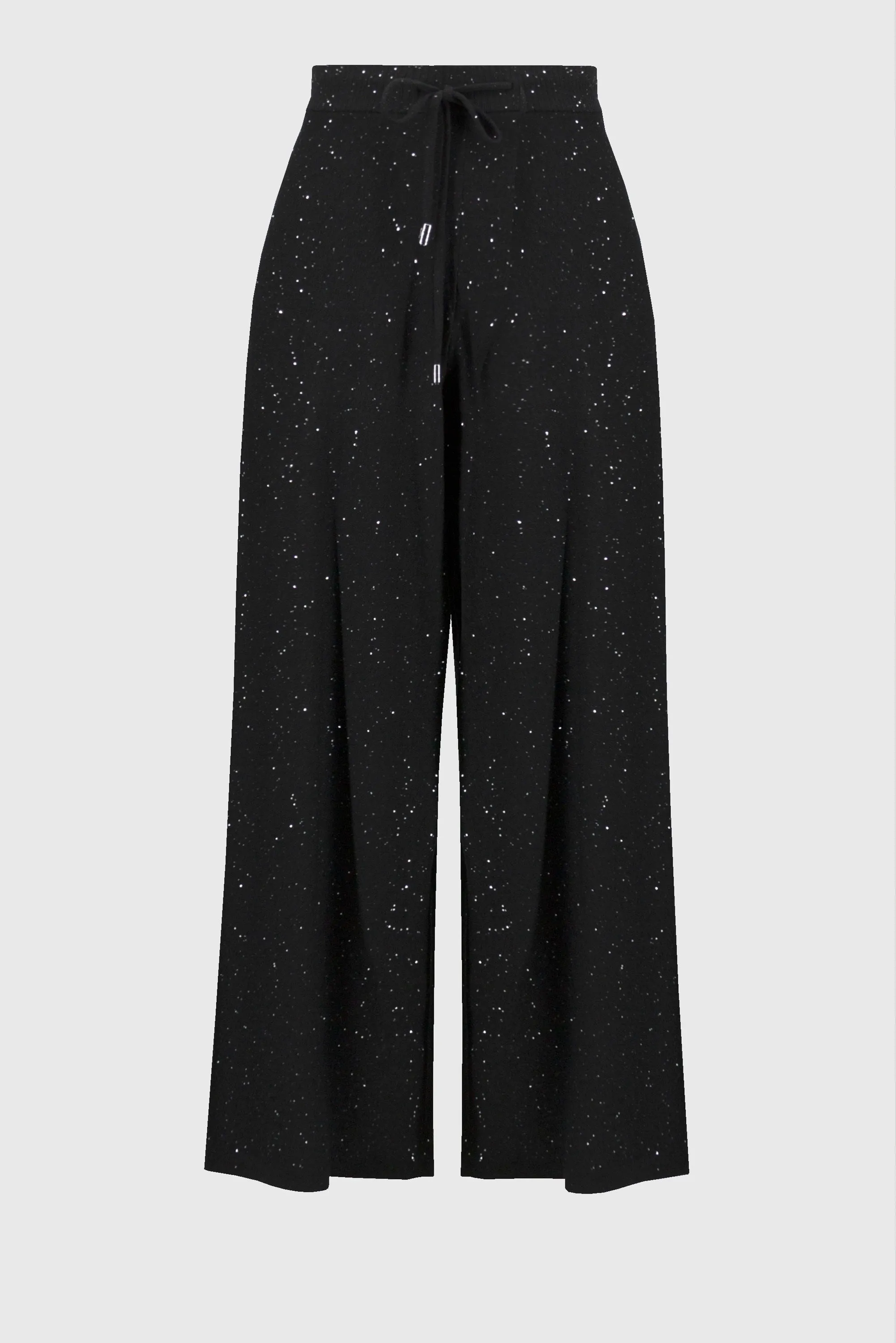 Joseph Ribkoff Knit Glitter Wide Leg Trousers Black