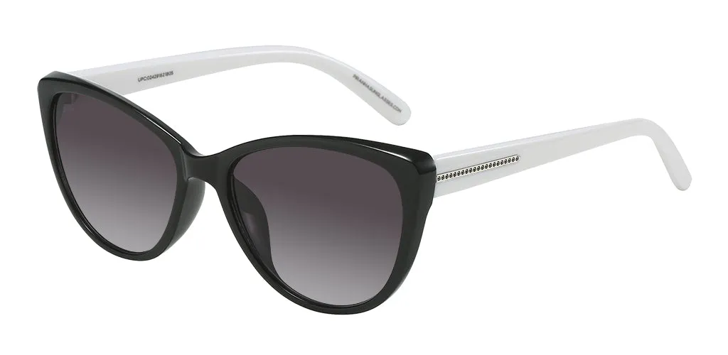 Lily Glossy Black Cat Eye Sunglasses