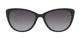 Lily Glossy Black Cat Eye Sunglasses