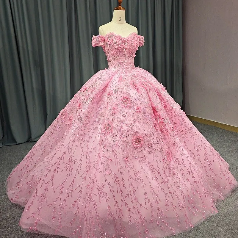 Long Quinceanera Ball Gown Dress