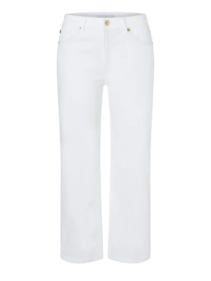 Mac Jeans White Denim Culottes 5984 9B 0391L D010