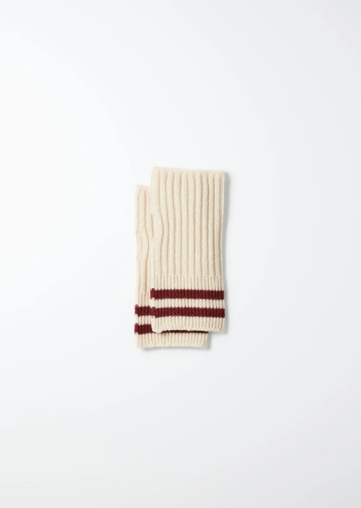 Maroon Merino Lambswool Stripe Hand Warmer