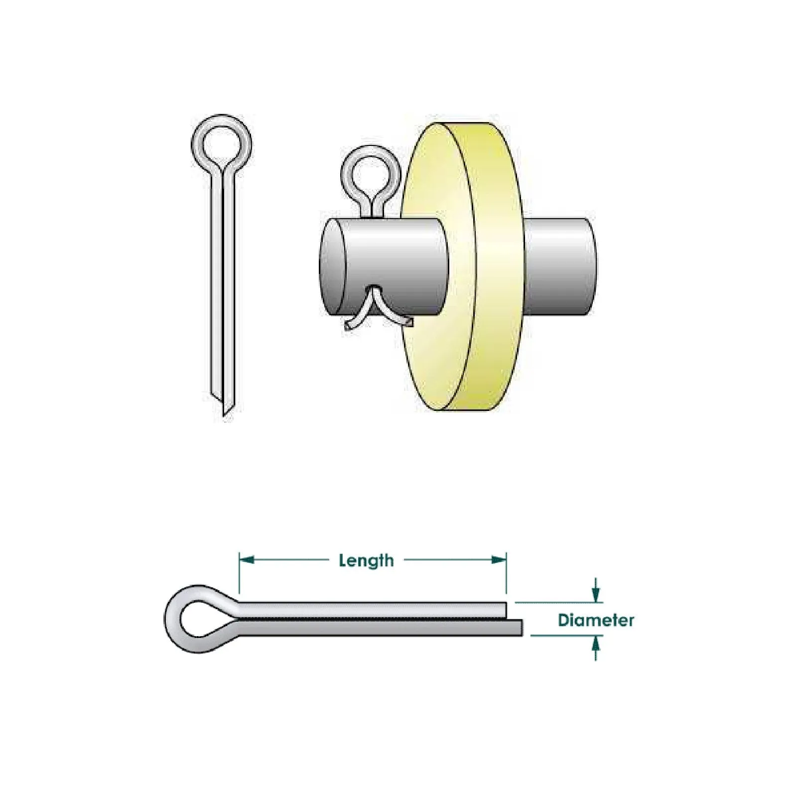 Metric Split Cotter Pins for Securing Clevis Pins