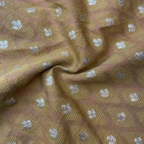 Mustard Zari Floral Jacquard Cotton Silk Patola Dyeable 18062