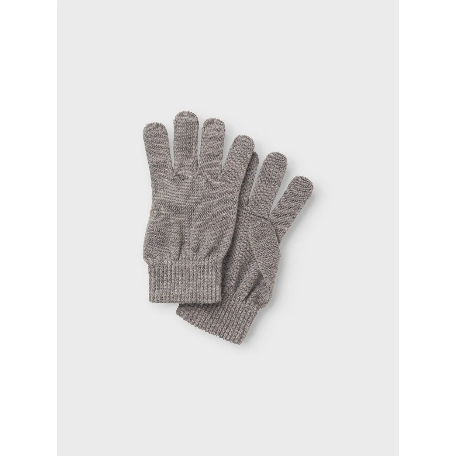 Name It Grey Melange Wholla Wool Blend Gloves