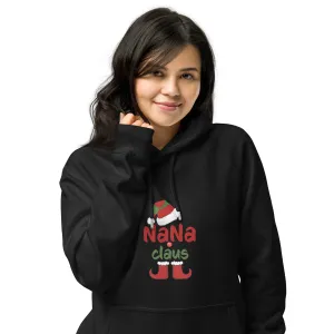 Nana Claus Graphics Women Eco Raglan Hoodie