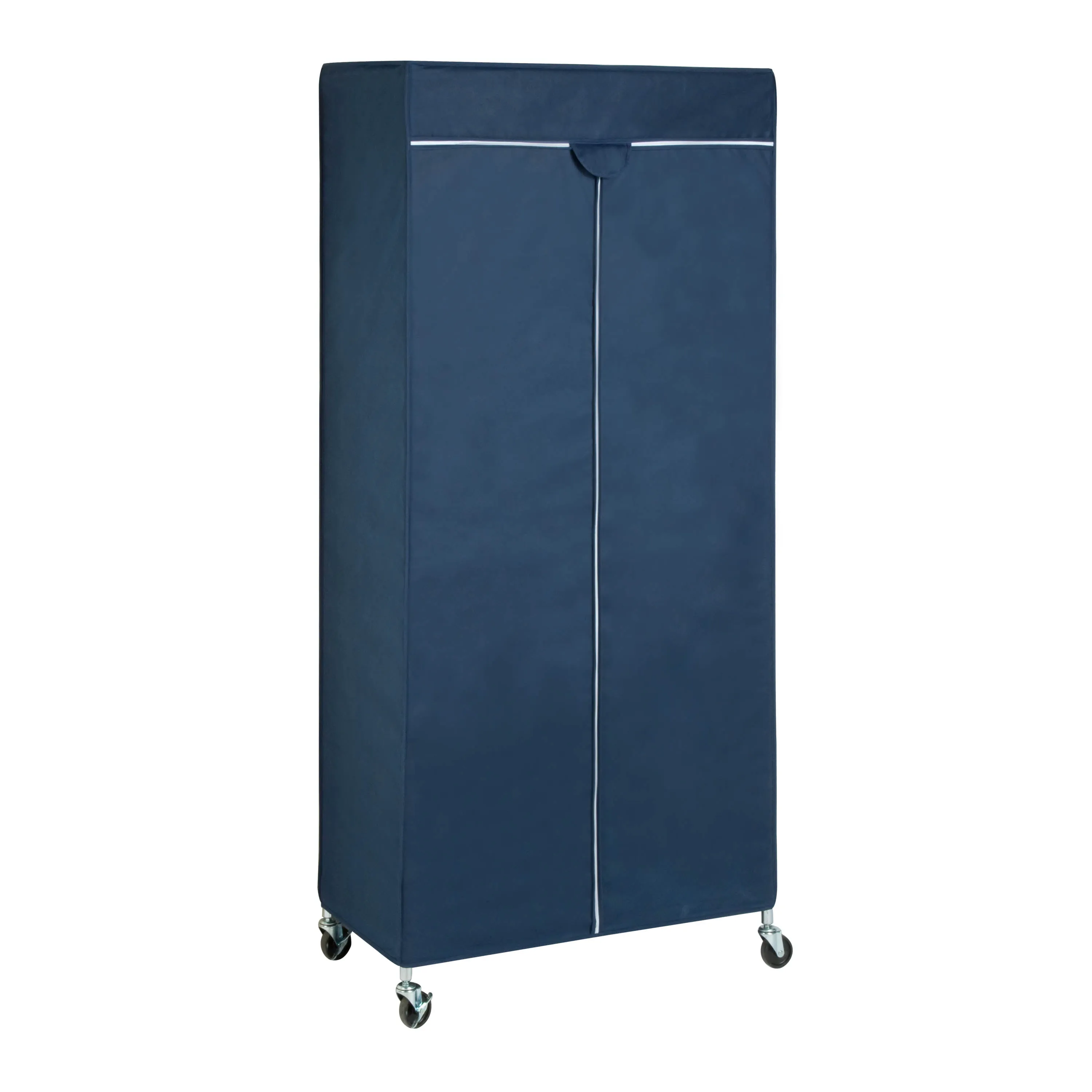 Navy/White Garment Rack Cover