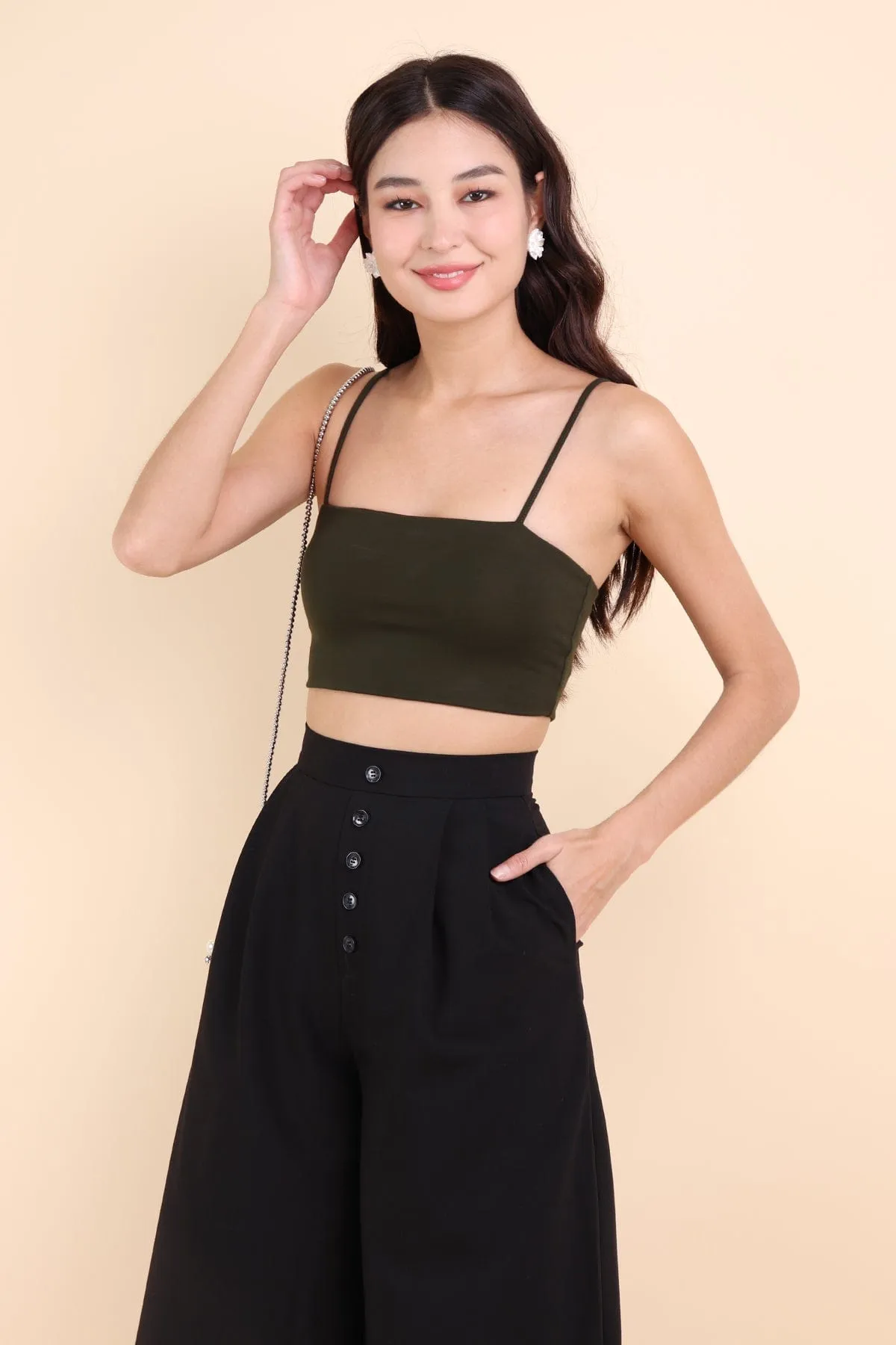 NELLIE BUTTON UP CULOTTES IN BLACK