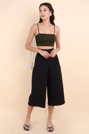 NELLIE BUTTON UP CULOTTES IN BLACK