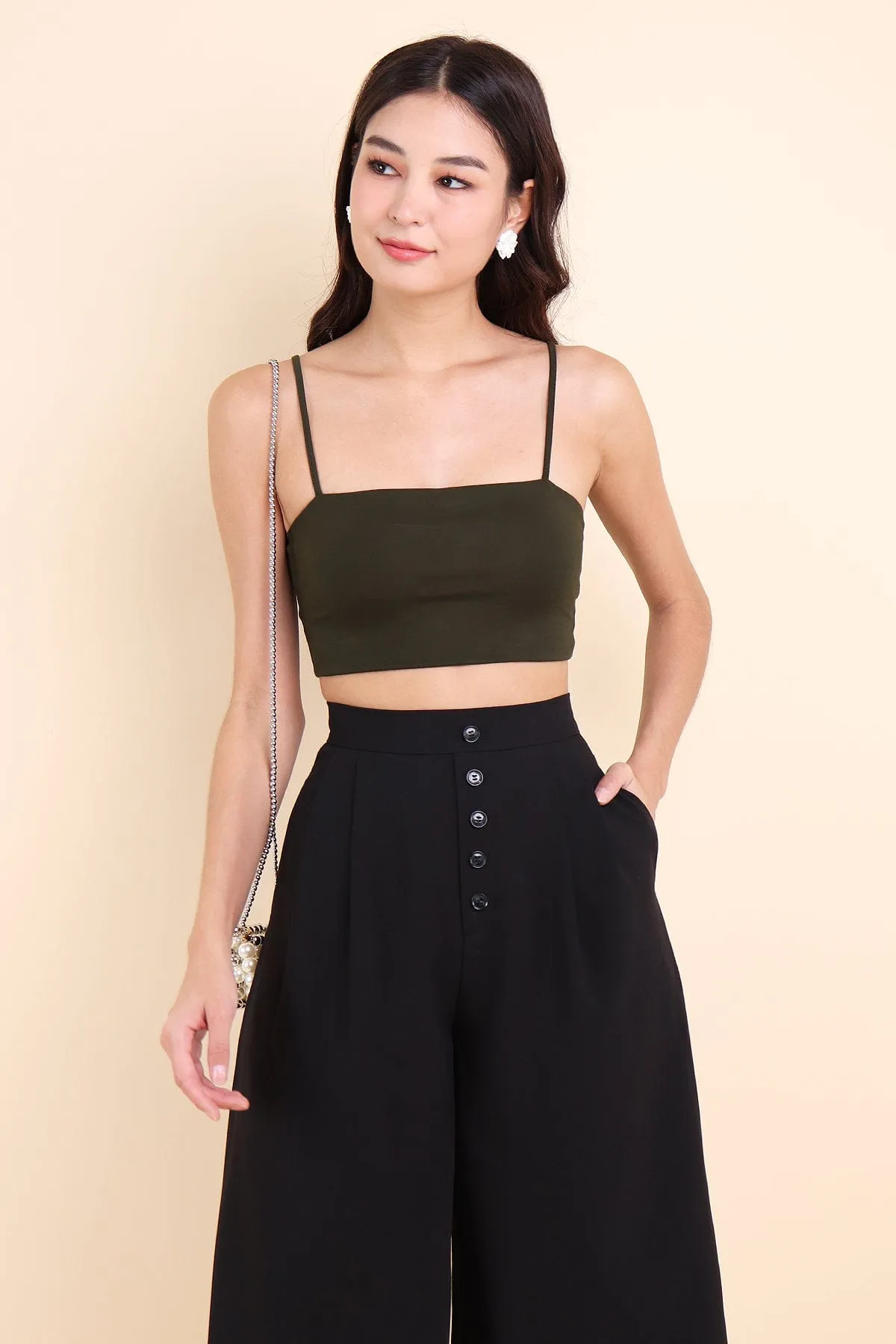 NELLIE BUTTON UP CULOTTES IN BLACK