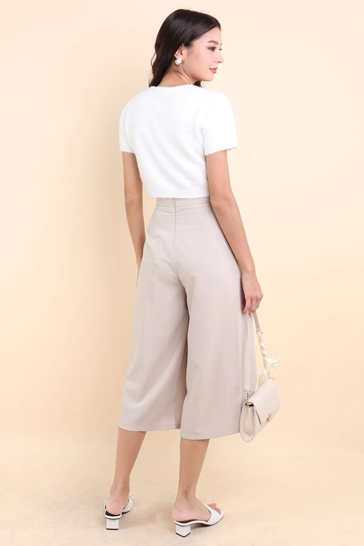 NELLIE BUTTON UP CULOTTES IN ECRU