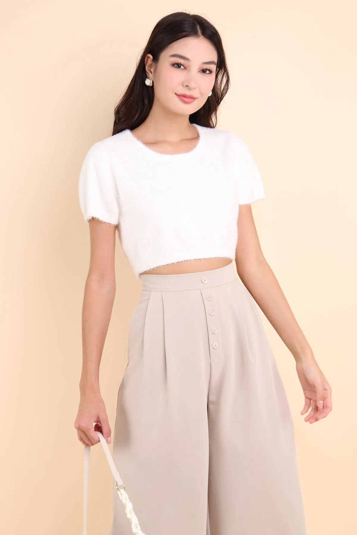 NELLIE BUTTON UP CULOTTES IN ECRU