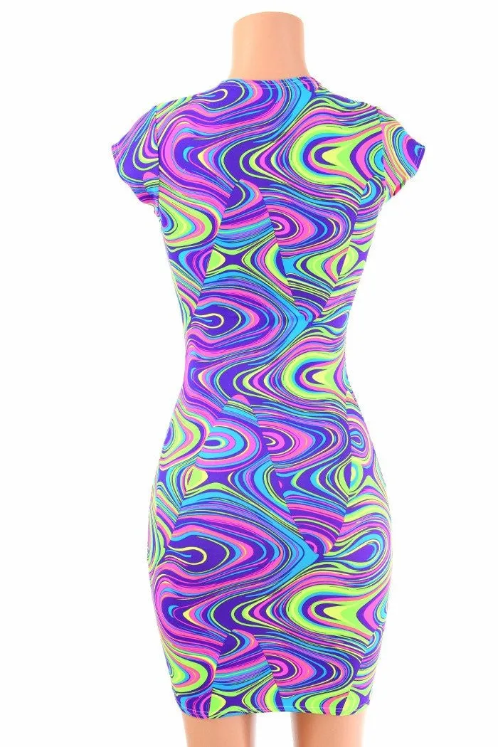 Neon Glow Worm Bodycon Dress