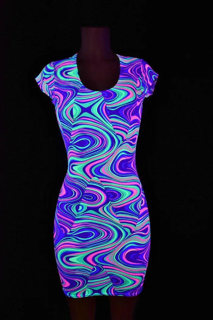 Neon Glow Worm Bodycon Dress