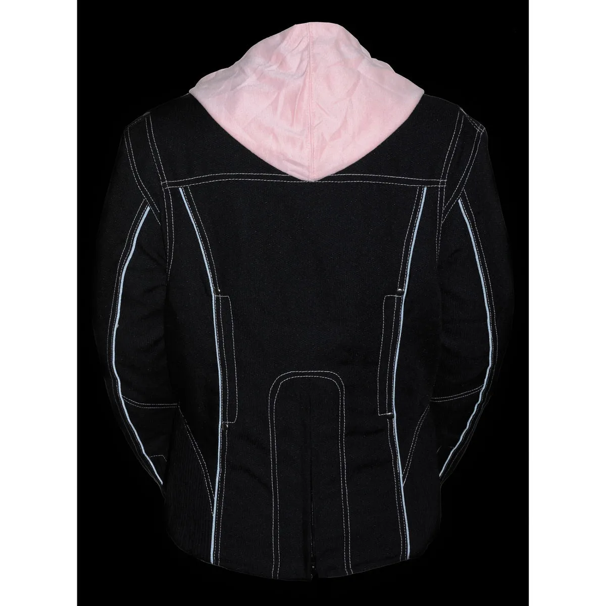 NexGen SH1966 Ladies Black and Pink 3/4 Jacket with Reflective Tribal