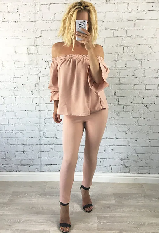 Nude Off The Shoulder Jennifer Set