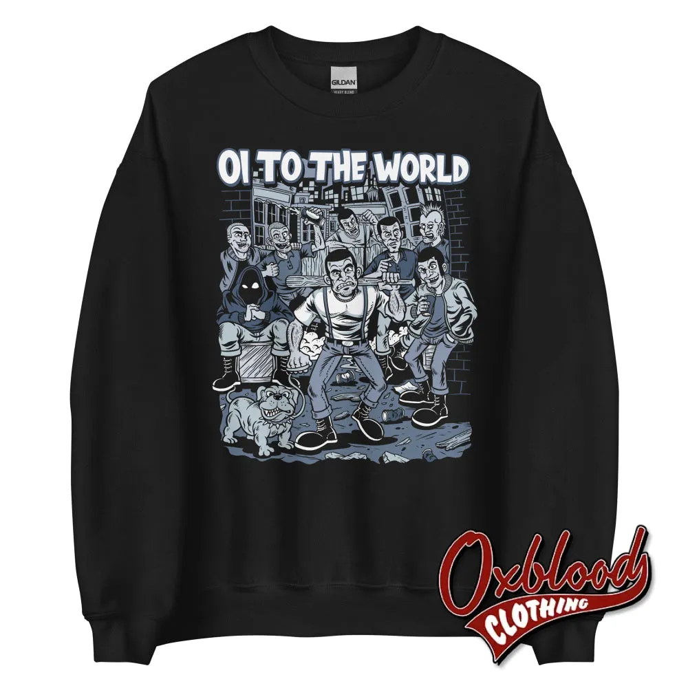 Oi to the World Sweatshirt - Street Punk Christmas Sweater