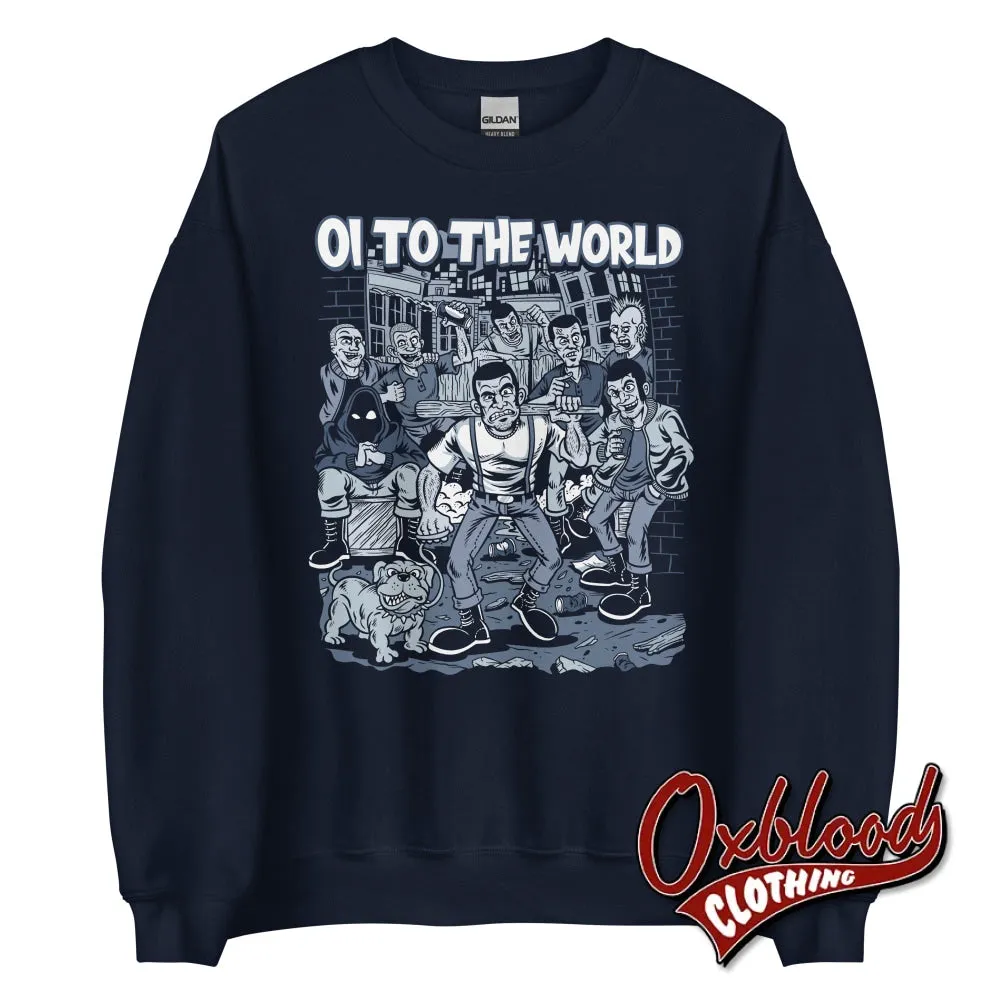 Oi to the World Sweatshirt - Street Punk Christmas Sweater