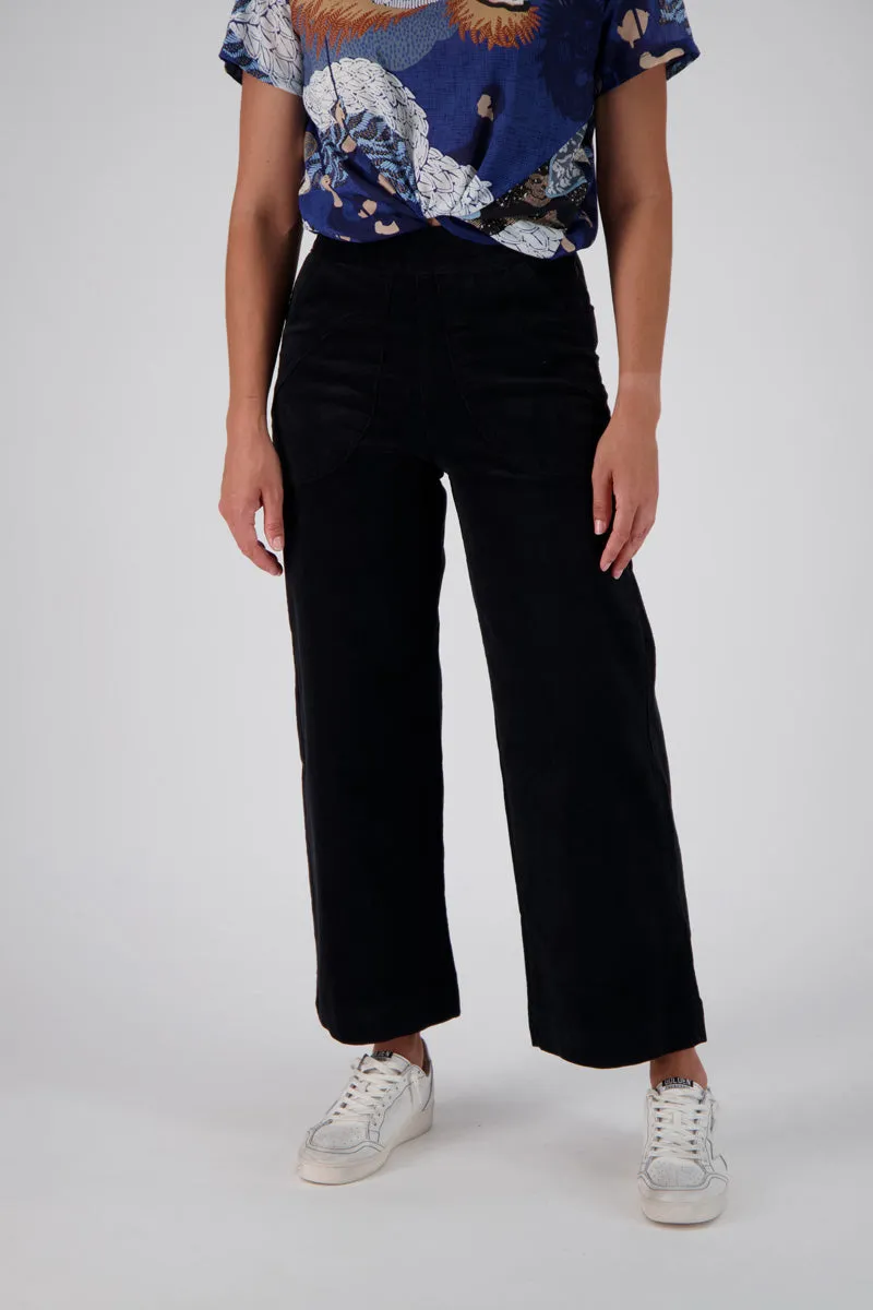 Olga de Polga Peggy Fine Cord Pants - Black