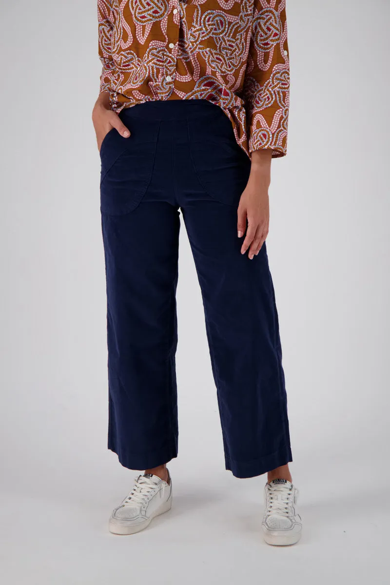 Olga de Polga Peggy Fine Cord Pants - Navy